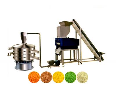 Puffed needle-shaped breadcrumb production line