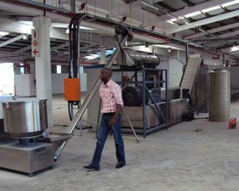 South Africa puffed food production line customer