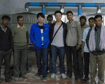 Indian self-heating rice production line customer