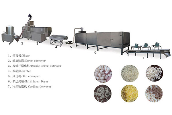 Nutritional instant rice processing equipment